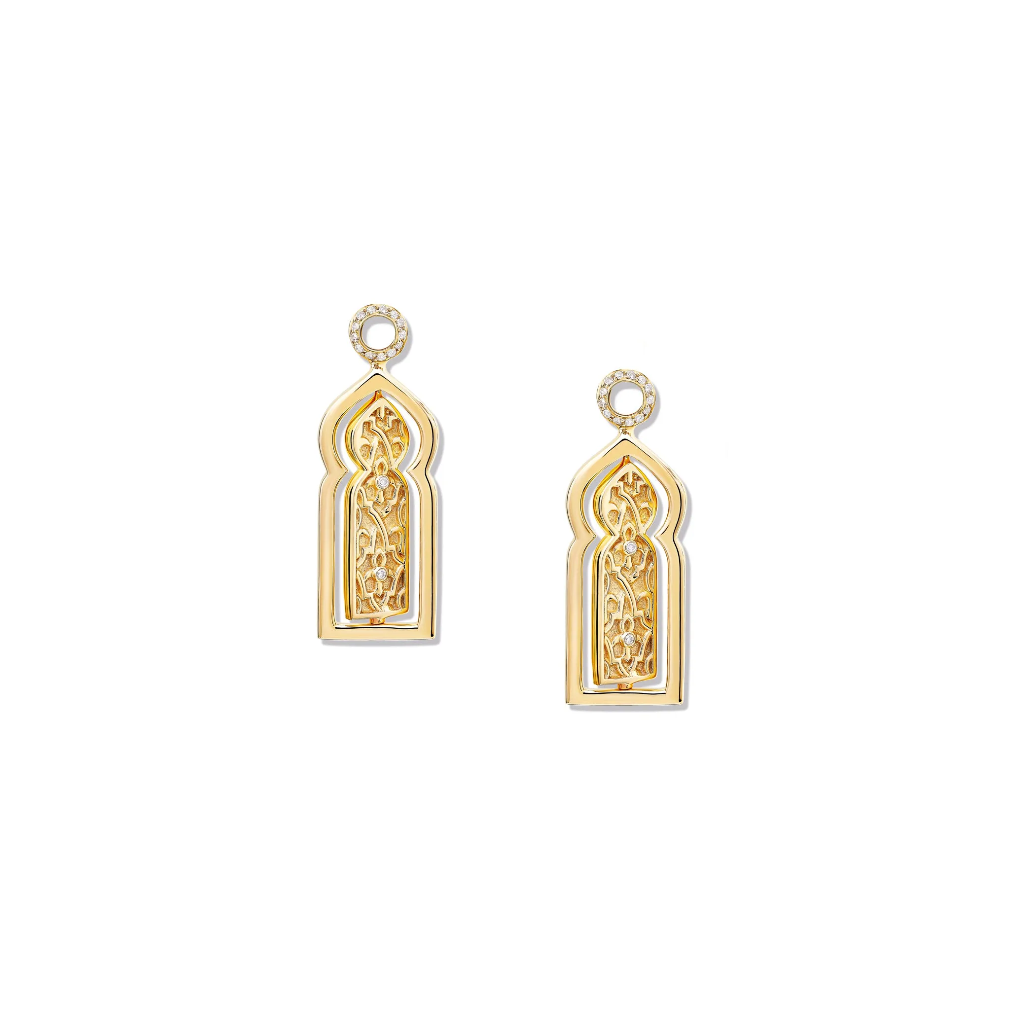 Porte Ouvrant Earring Drops Yellow Gold - Diamond