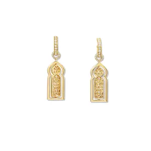 Porte Ouvrant Earring Drops Yellow Gold - Diamond