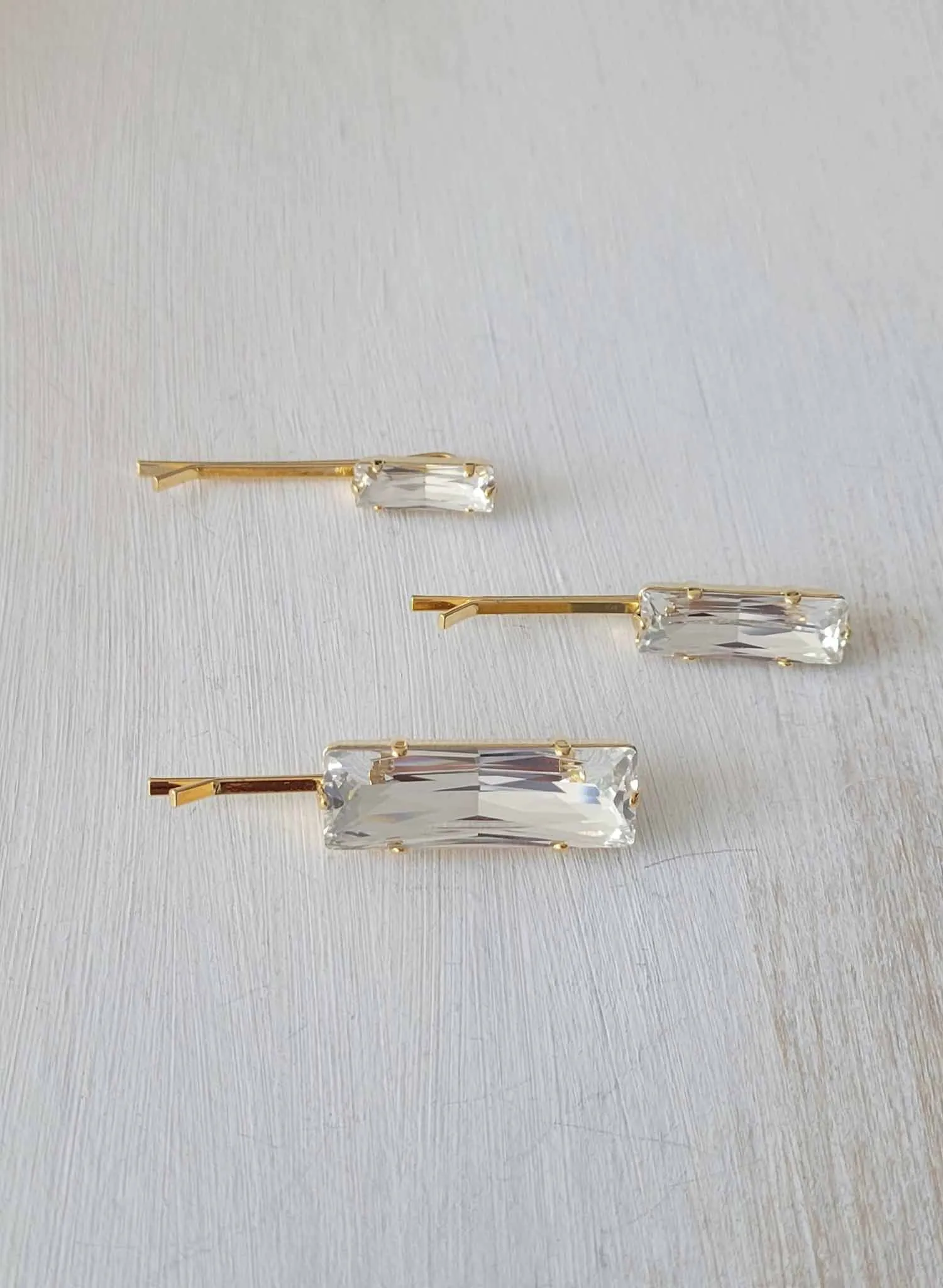 Princess crystals hair pin set of 3 - Style #2379