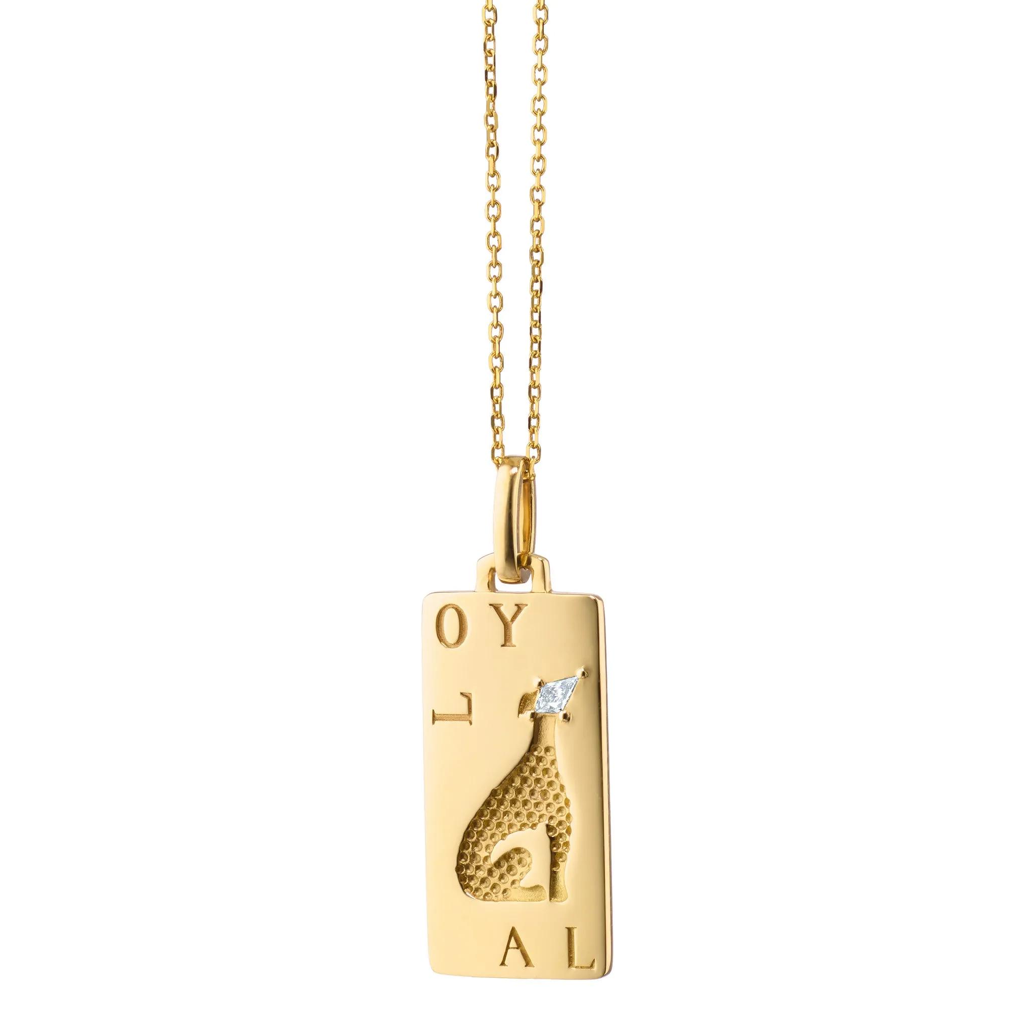 "Loyal" Dog 18K Gold Intaglio Charm
