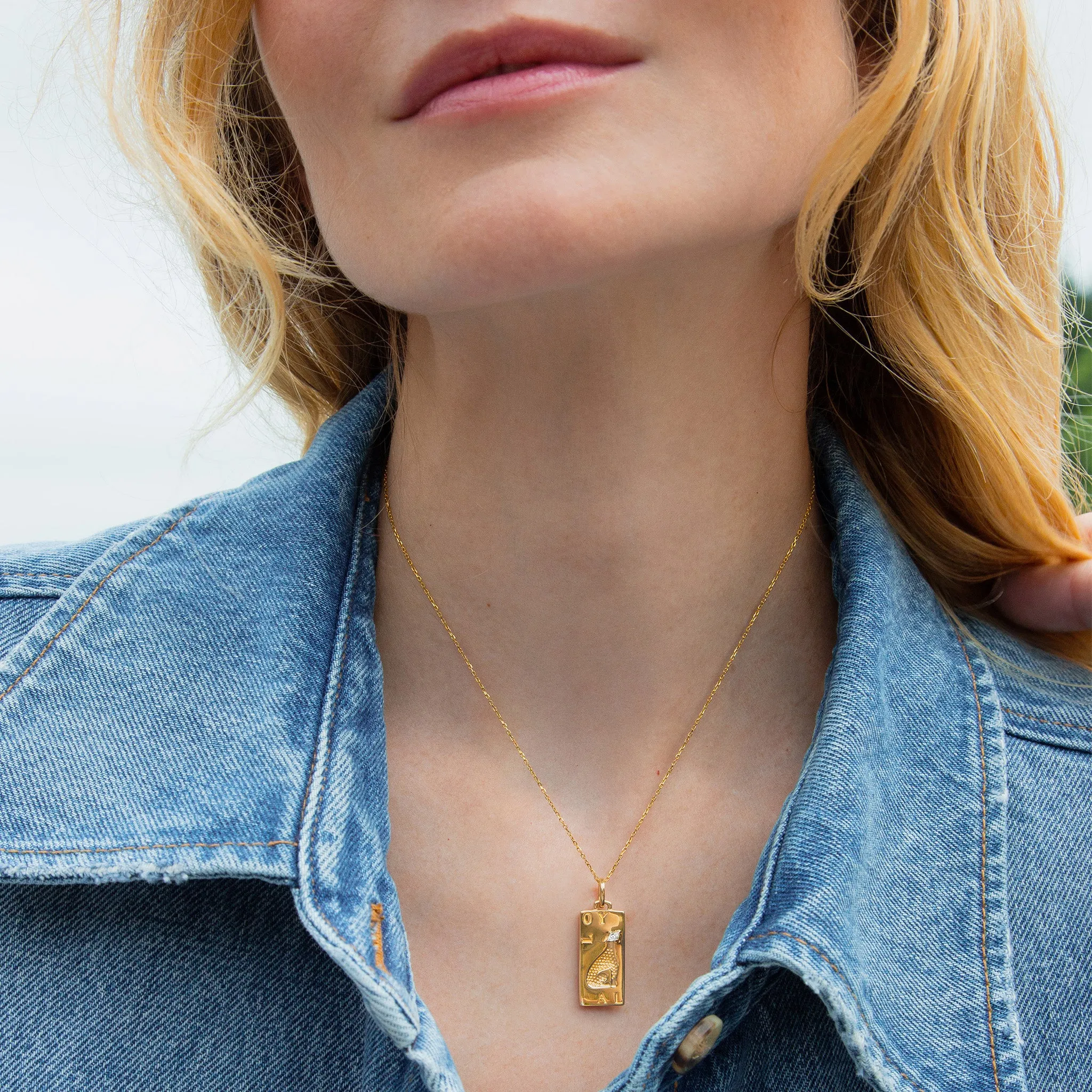 "Loyal" Dog 18K Gold Intaglio Charm