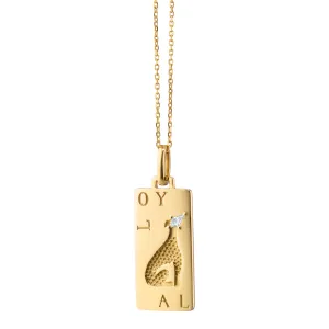 "Loyal" Dog 18K Gold Intaglio Charm