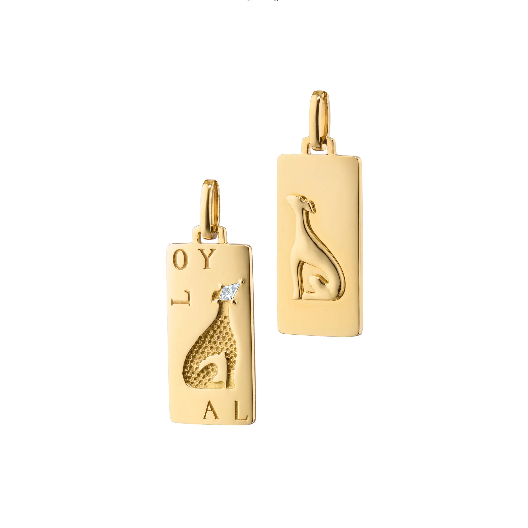 "Loyal" Dog 18K Gold Intaglio Charm