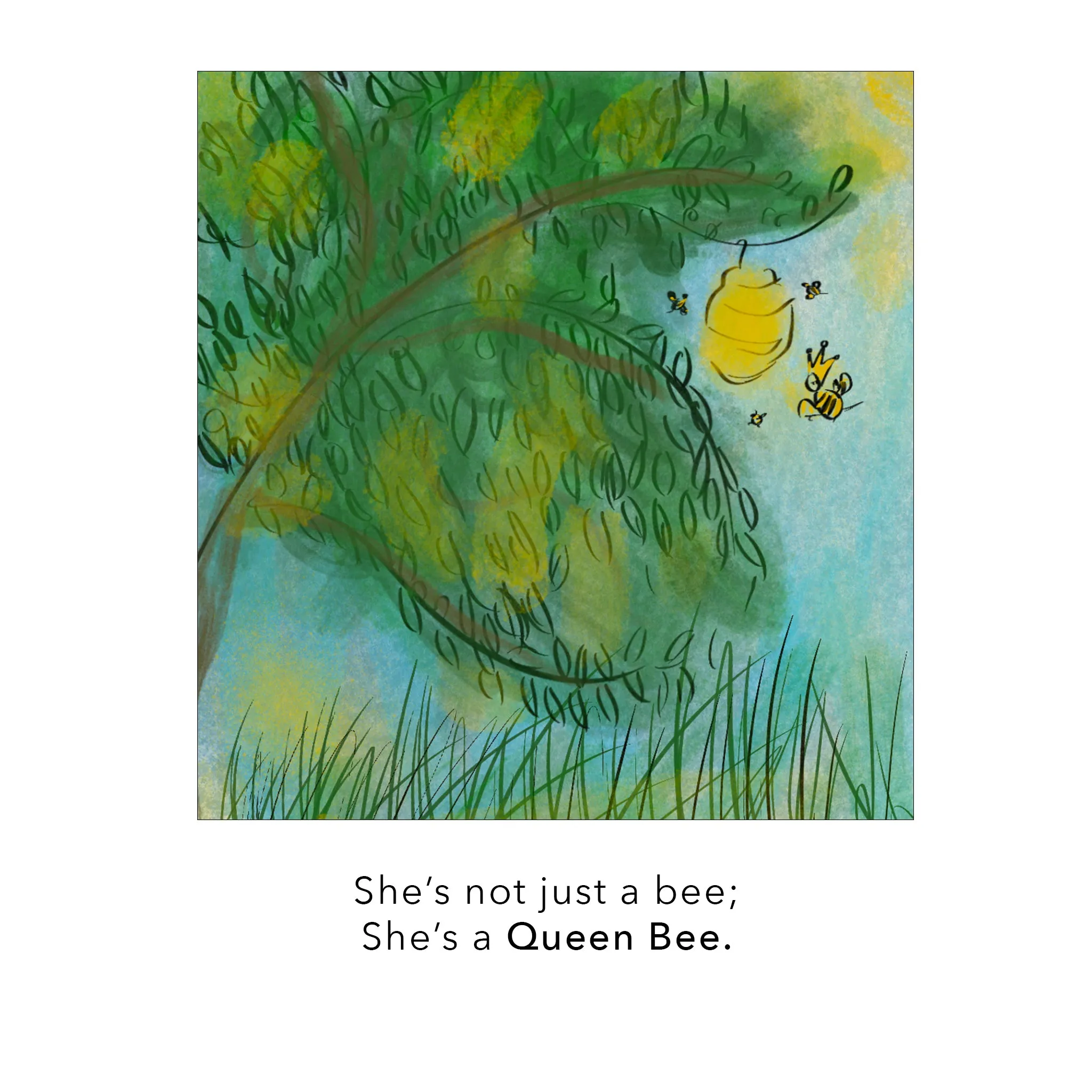 "Queen Bee" Charm with Sapphires