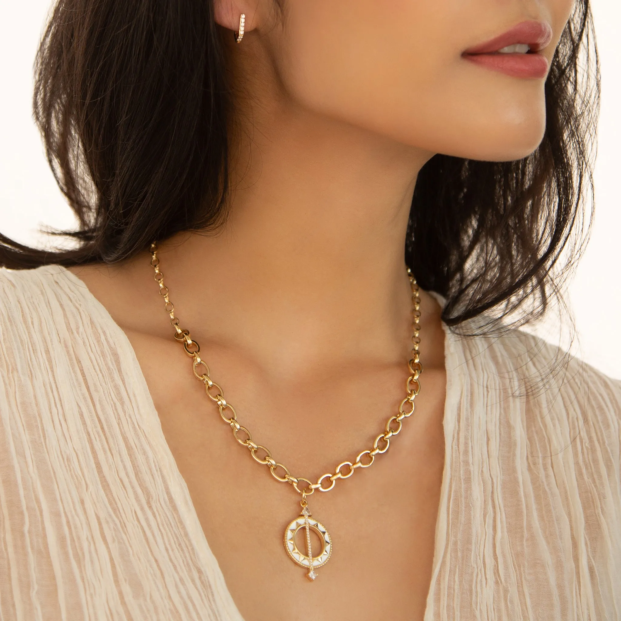"Time is Precious" Audrey 18K Gold Necklace