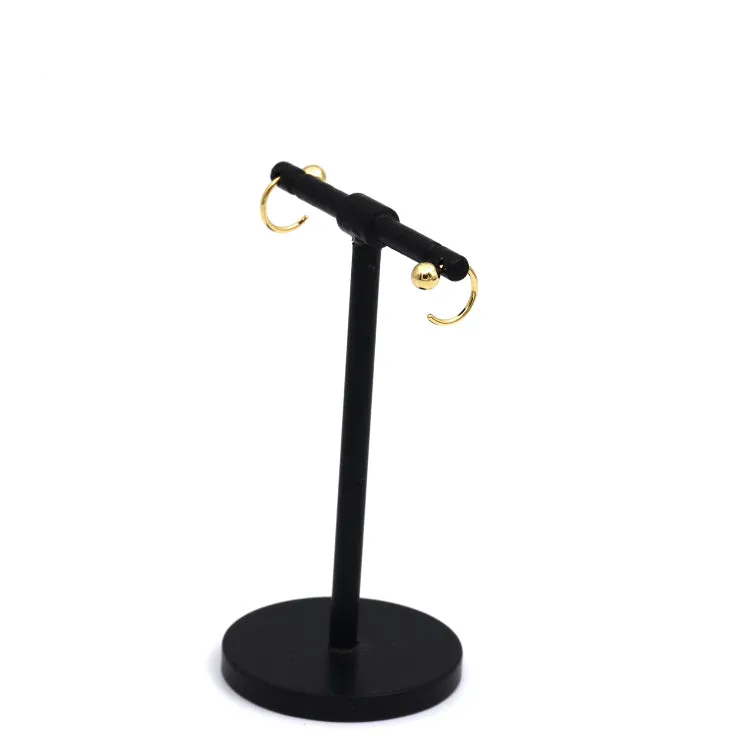 Real Gold 4MM Ball Hook Earrings Set - Model 3811 E1908