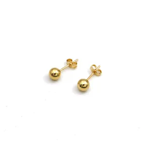 Real Gold 5 MM Ball Stud Earring Set 0005 E1903