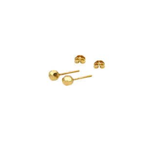 Real Gold Bee Comb Stud Earring Set 0006 E1417