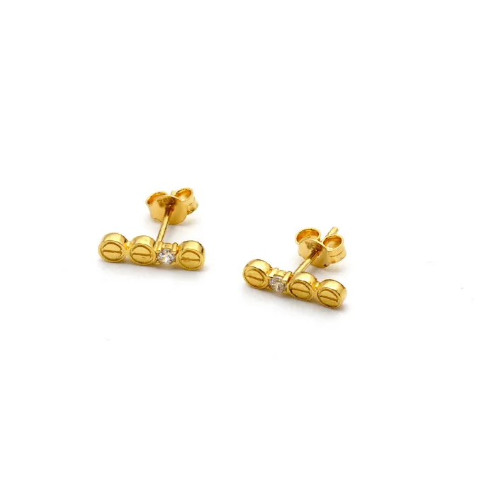 Real Gold CR Earring Set 1065-01 E1717