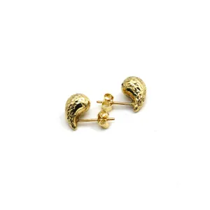 Real Gold Glittering Teardrop Stud Earrings Set - Model 6898-25-DC1 E1929