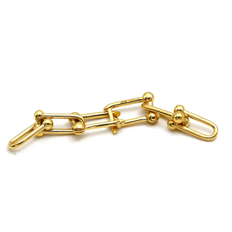 Real Gold GZTF Hardware With Real TF Lock Solid Hanging Clip Earring Set 0372-4 E1824