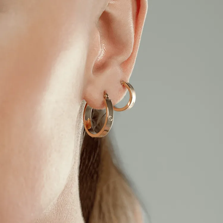 Real Gold Round Small Clip Earring Set GZJCT 5853/10 E1744
