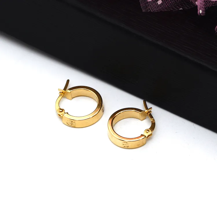Real Gold Round Small Clip Earring Set GZJCT 5853/10 E1744