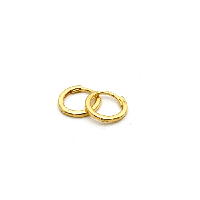 Real Gold Round Small Helix Piercing Earring Set 2113 E1739