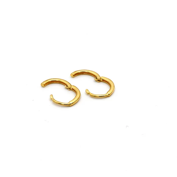 Real Gold Round Small Helix Piercing Earring Set 2113 E1739
