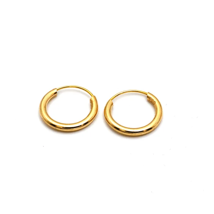 Real Gold Small Circle Earring Set 5714 E1772