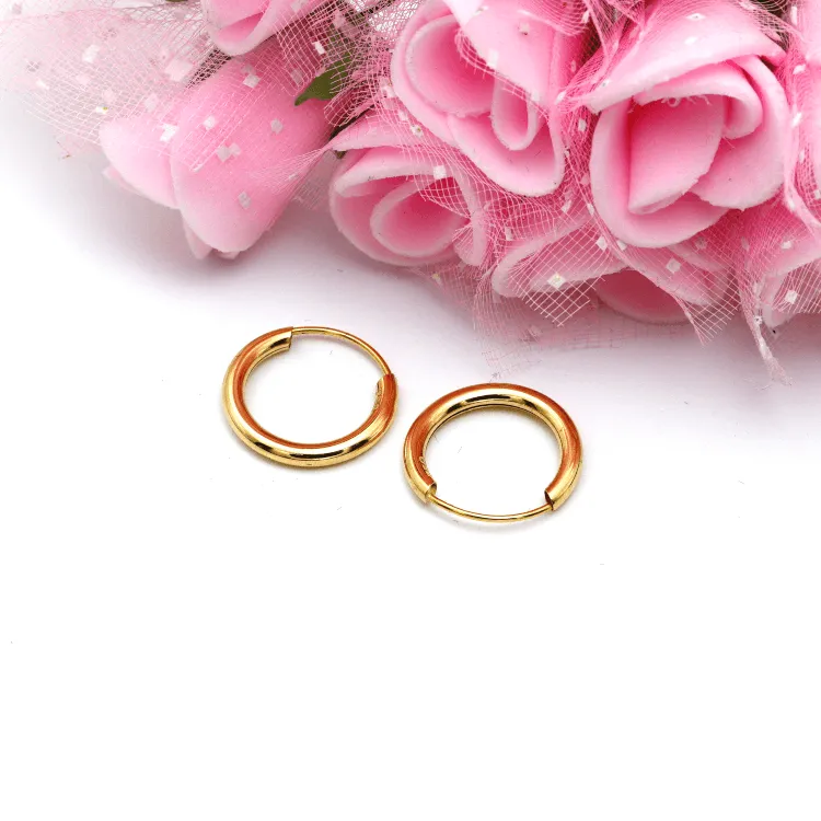 Real Gold Small Circle Earring Set 5714 E1772