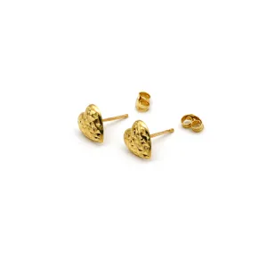 Real Gold Small Heart Earring Set 0088 E1502