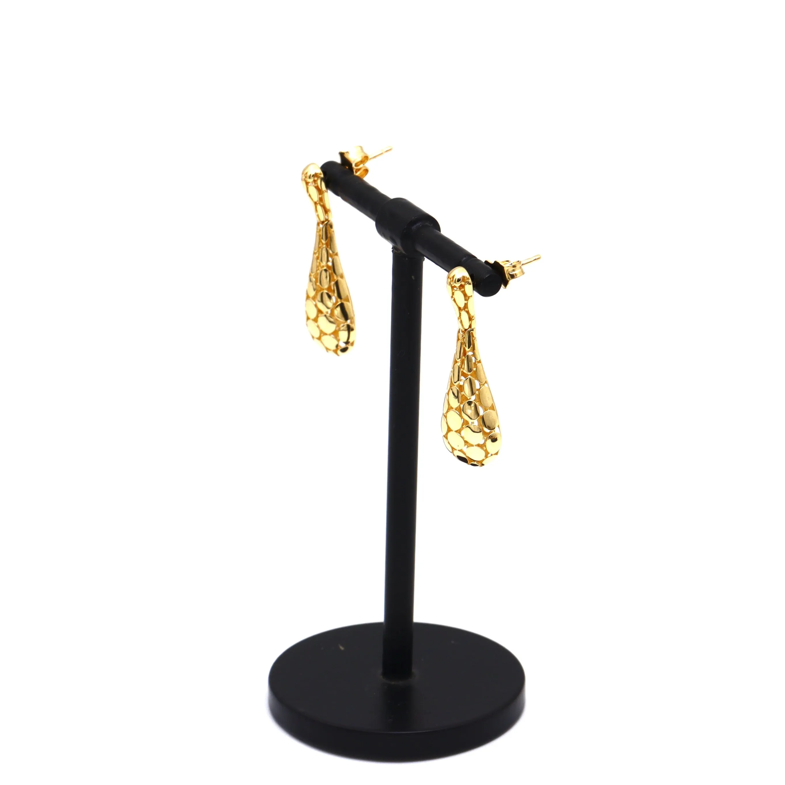 Real Gold Snake Skin Hanging Stud Earring Set  - Model 0713 E1945