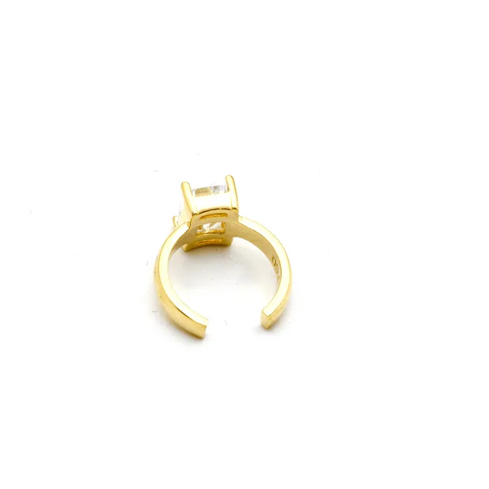 Real Gold Stone Earring Cuff 0024-01 (1 Piece) E1729