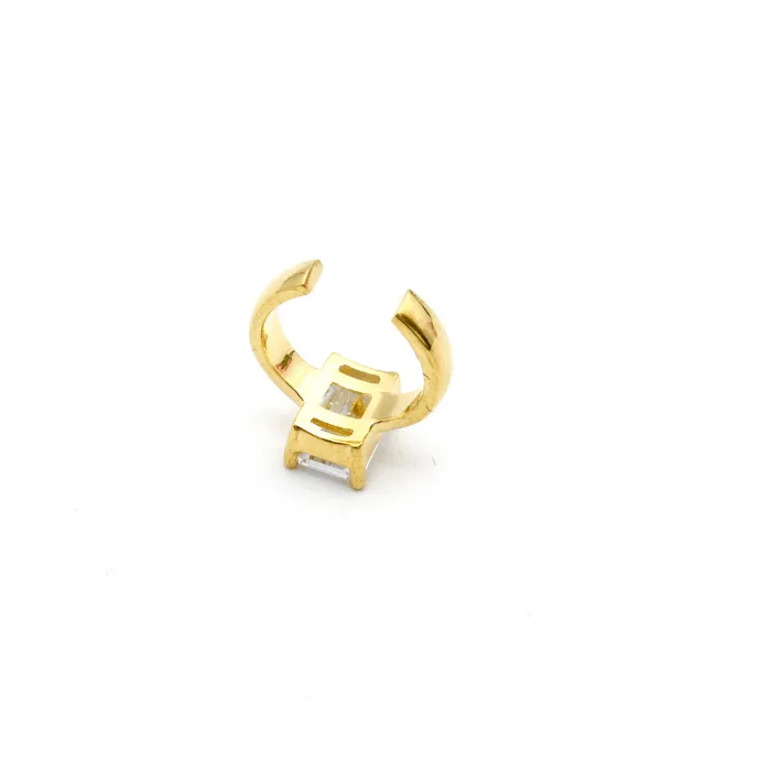 Real Gold Stone Earring Cuff 0024-01 (1 Piece) E1729