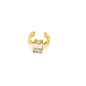 Real Gold Stone Earring Cuff 0024-01 (1 Piece) E1729
