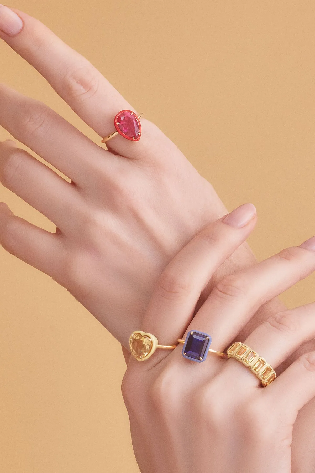 Rectangular Cocktail Eternity Band