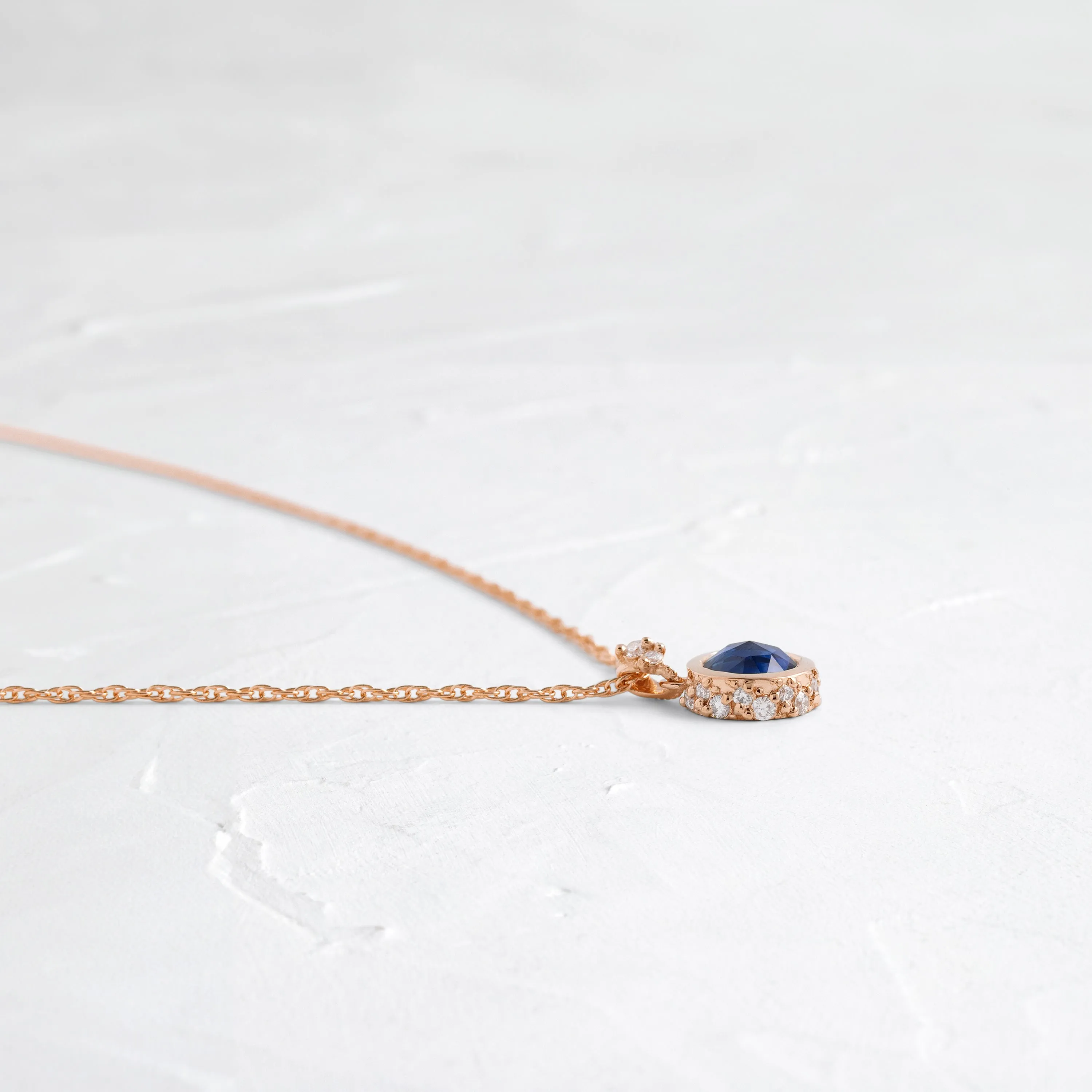 Reminisce Necklace, Blue Sapphire
