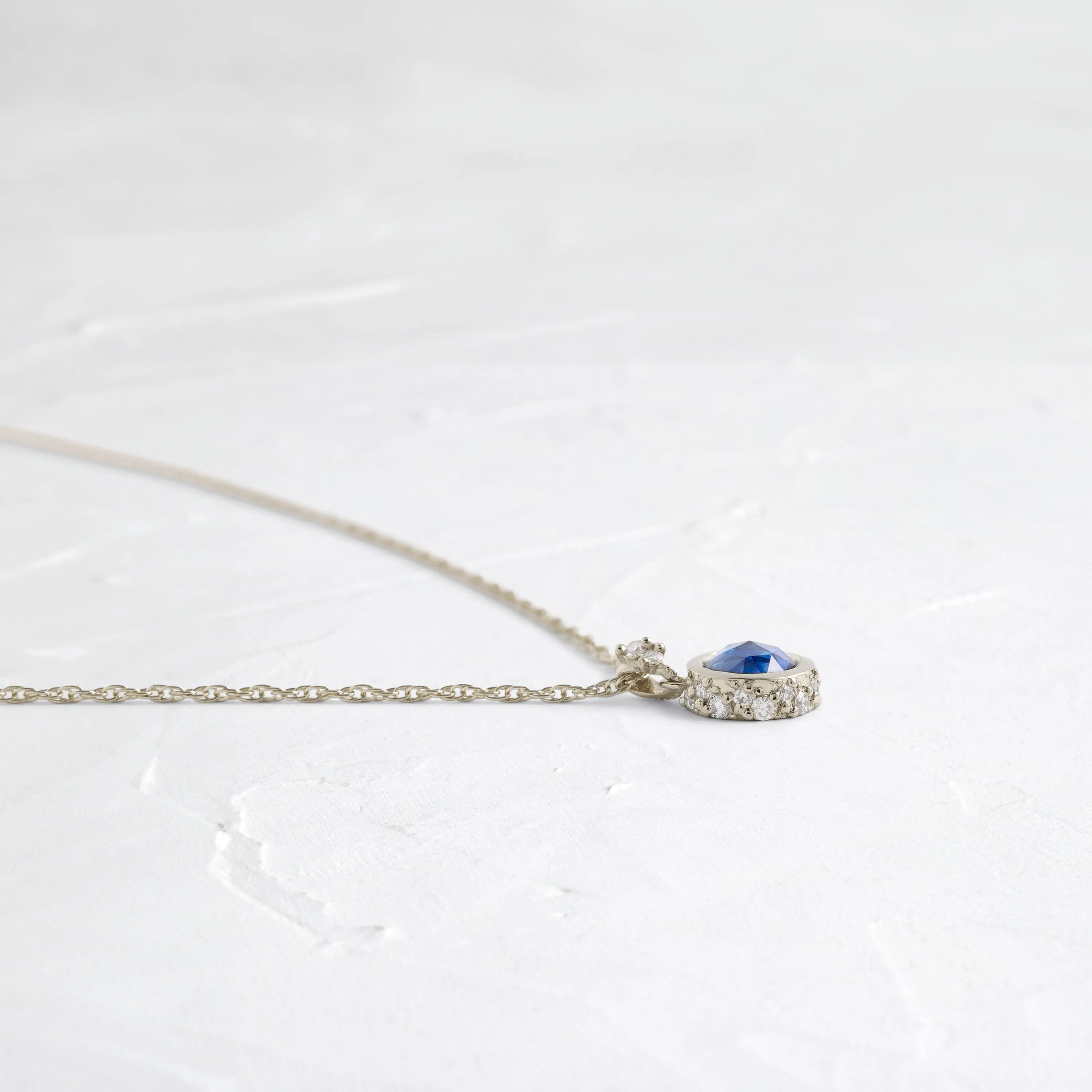 Reminisce Necklace, Blue Sapphire