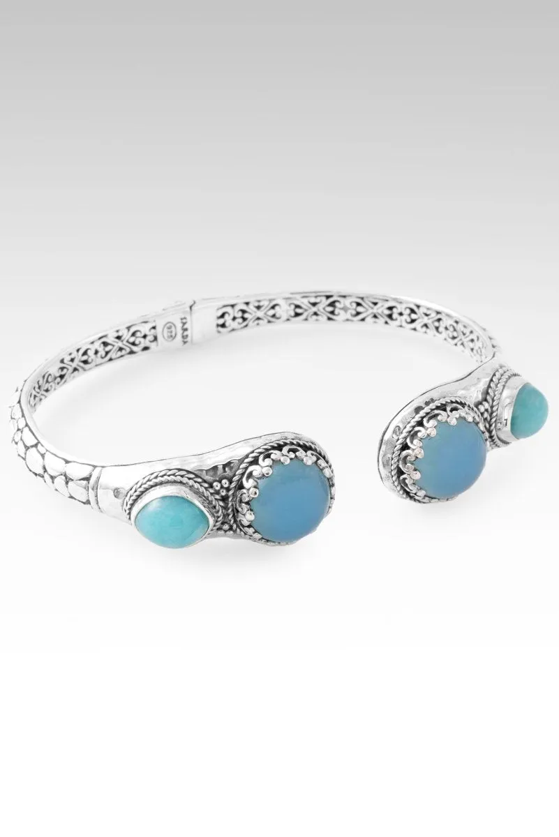 Rise Up in Faith Tip-to-Tip Bracelet? in Paraiba Chalcedony & Amazonite