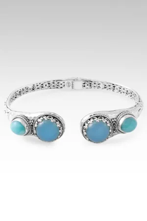 Rise Up in Faith Tip-to-Tip Bracelet? in Paraiba Chalcedony & Amazonite