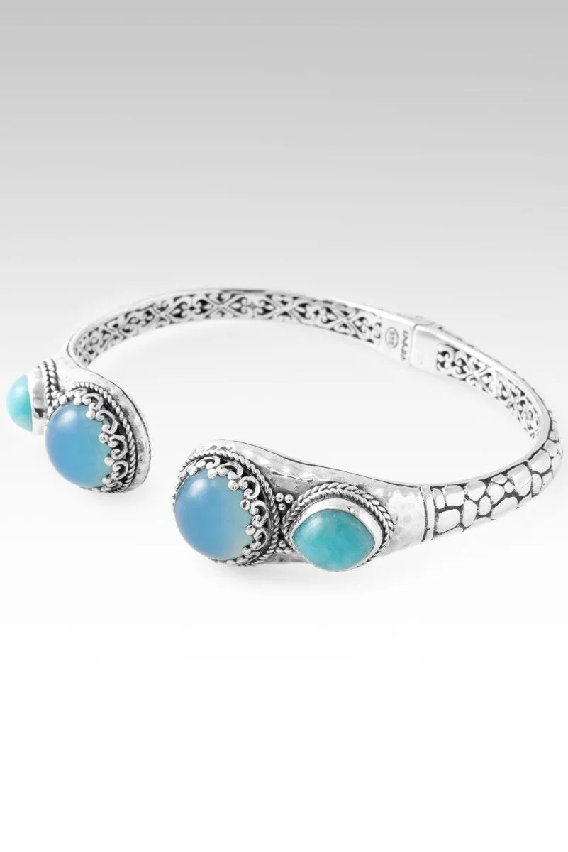 Rise Up in Faith Tip-to-Tip Bracelet? in Paraiba Chalcedony & Amazonite