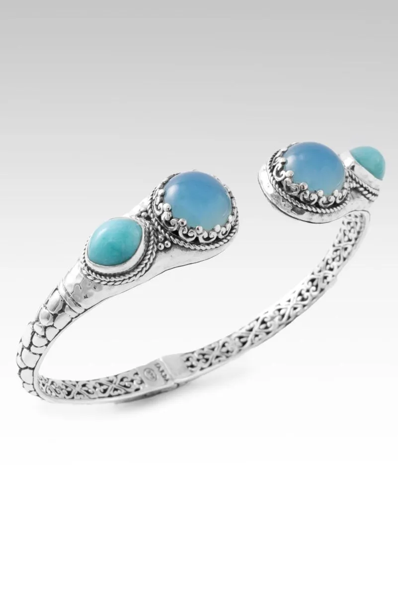 Rise Up in Faith Tip-to-Tip Bracelet? in Paraiba Chalcedony & Amazonite