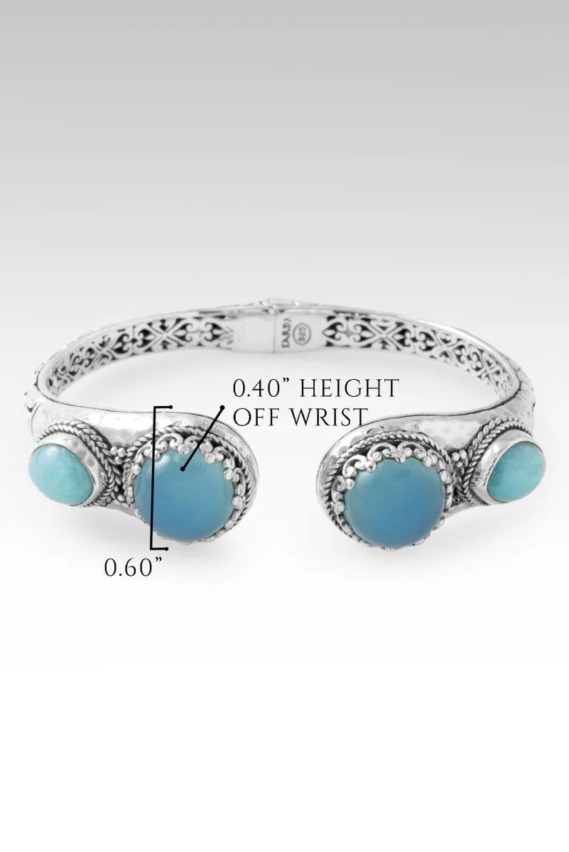 Rise Up in Faith Tip-to-Tip Bracelet? in Paraiba Chalcedony & Amazonite