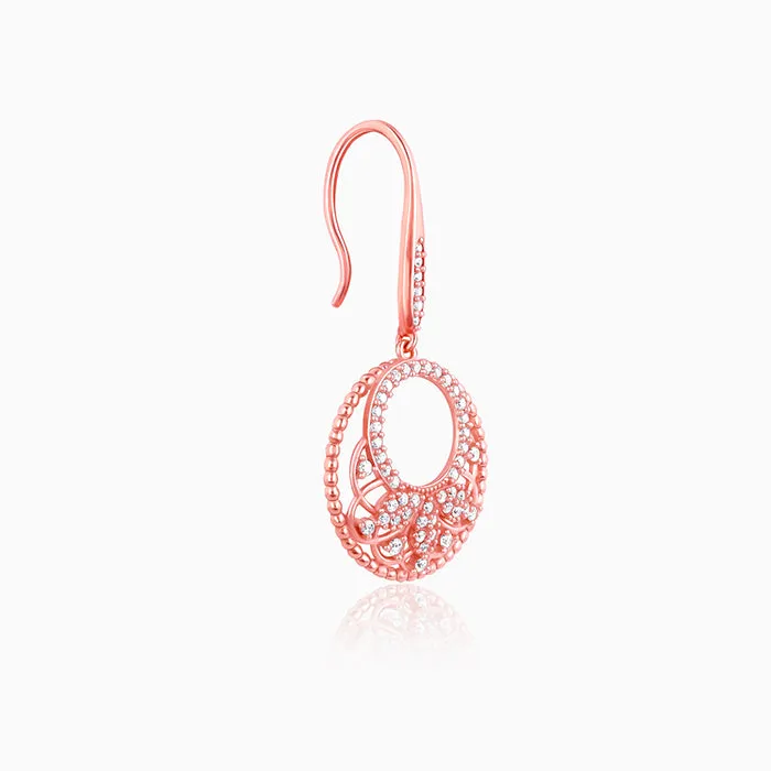 Rose Gold Crescent Affair Earrings