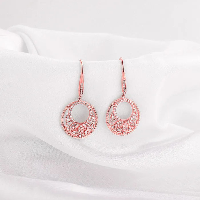 Rose Gold Crescent Affair Earrings