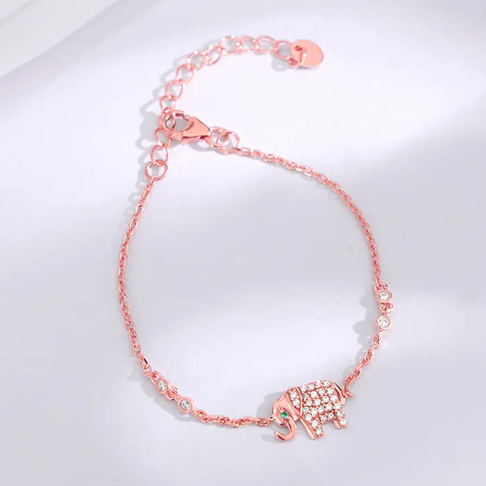 Rose Gold Elephant Kids Anklet (1-5 years)