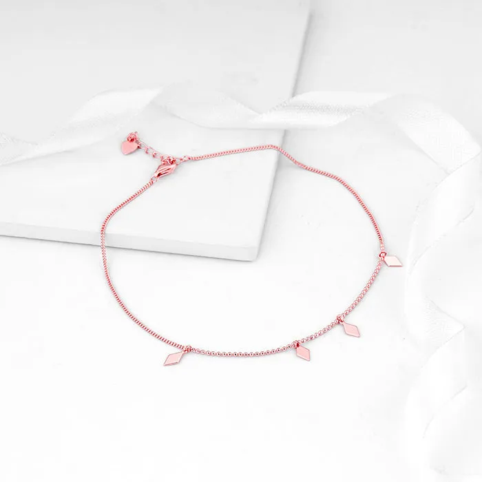 Rose Gold Kite Anklet