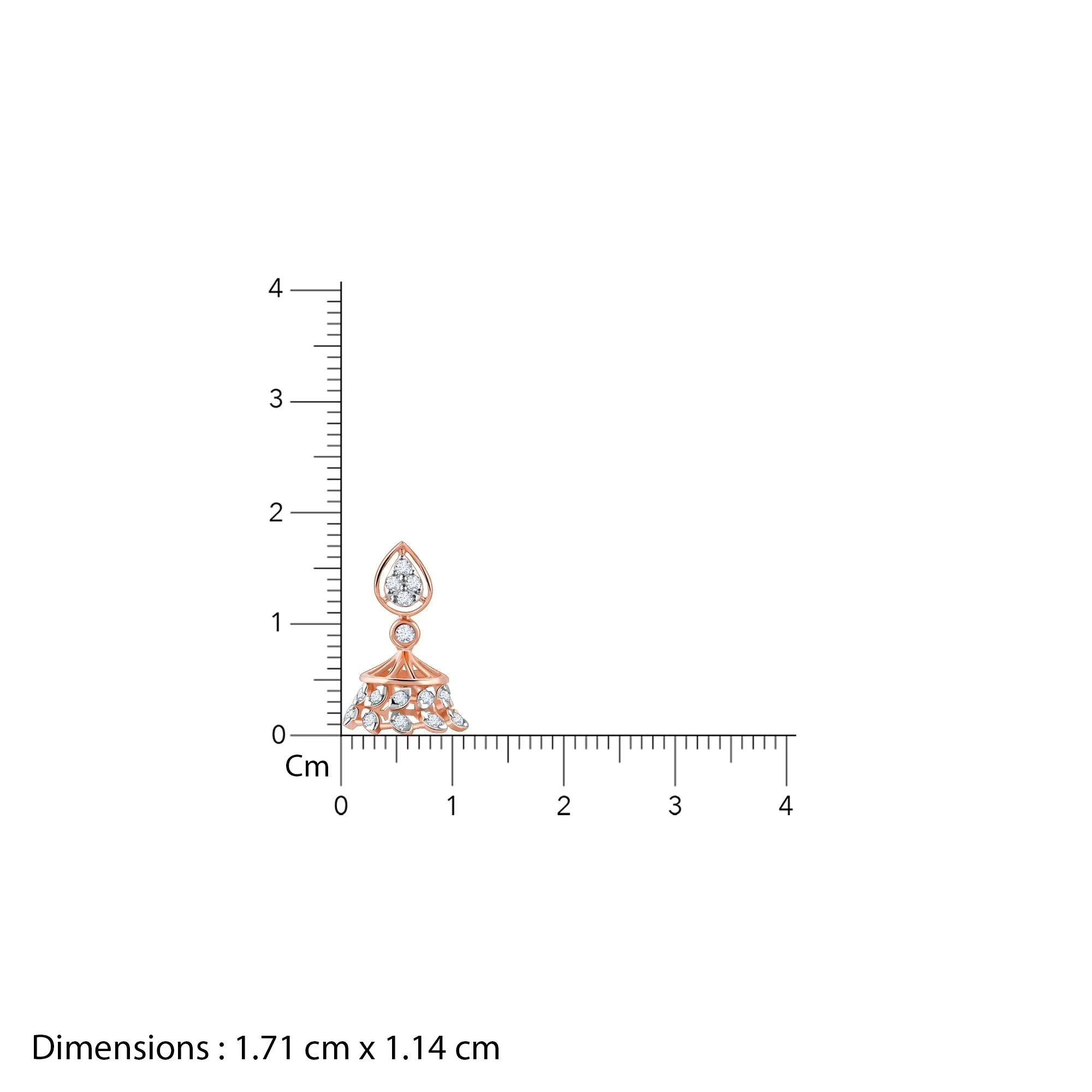 Rose Gold Luma Diamond Jhumki