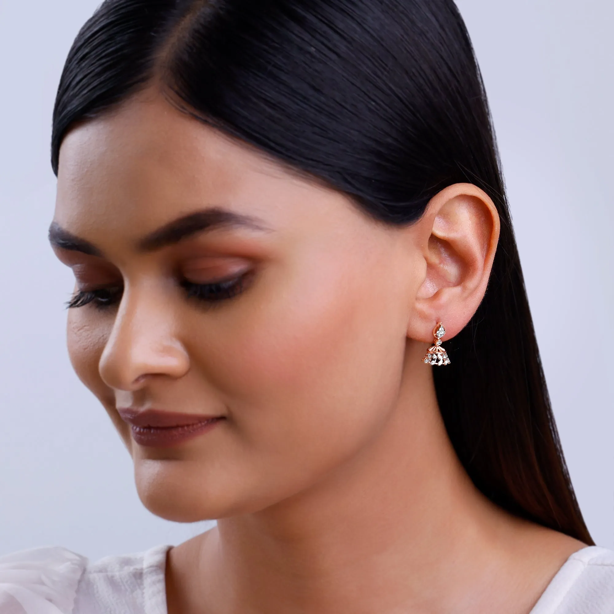 Rose Gold Luma Diamond Jhumki