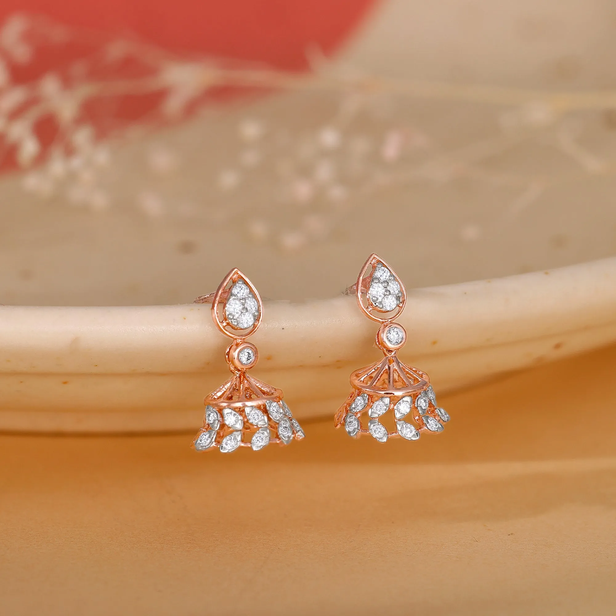 Rose Gold Luma Diamond Jhumki