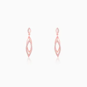 Rose Gold Majestic Marquise Danglers