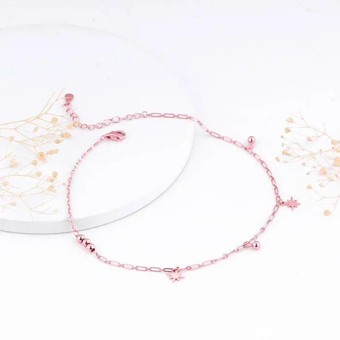 Rose Gold Pole Star Anklet