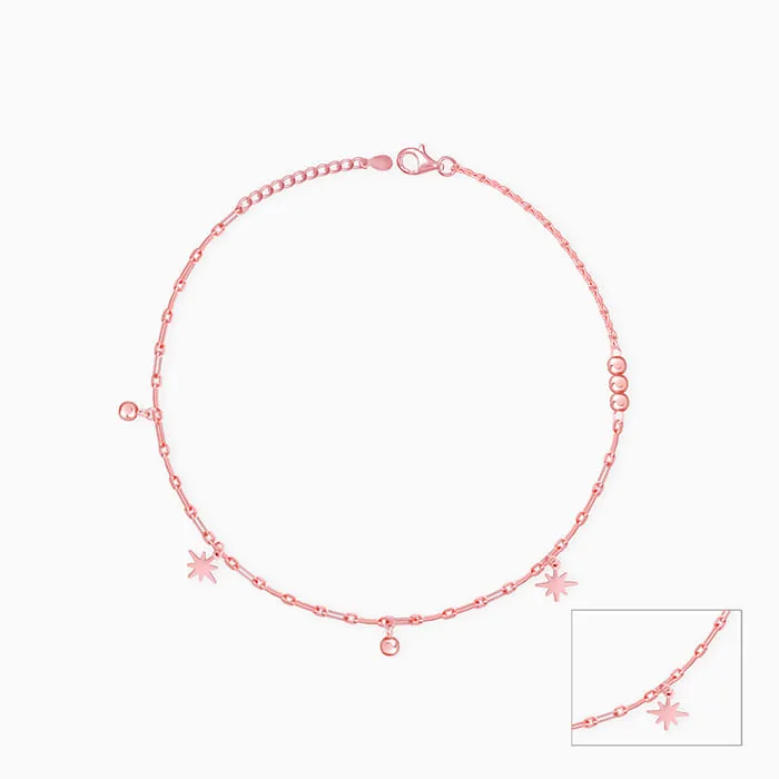 Rose Gold Pole Star Anklet