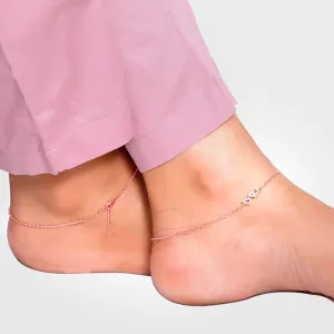 Rose Gold Soft Glimmer Anklet