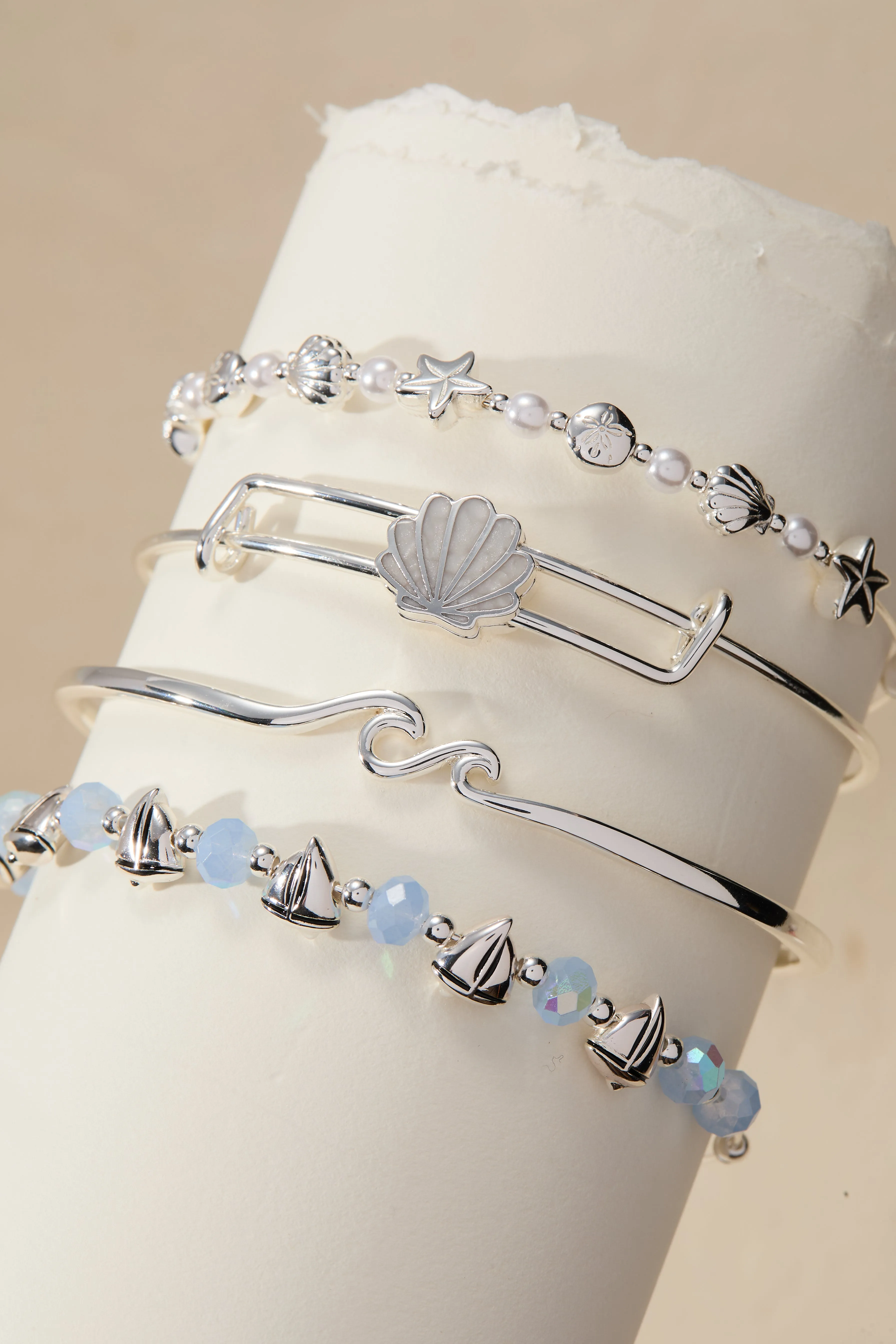Sailboat Beaded Bangle