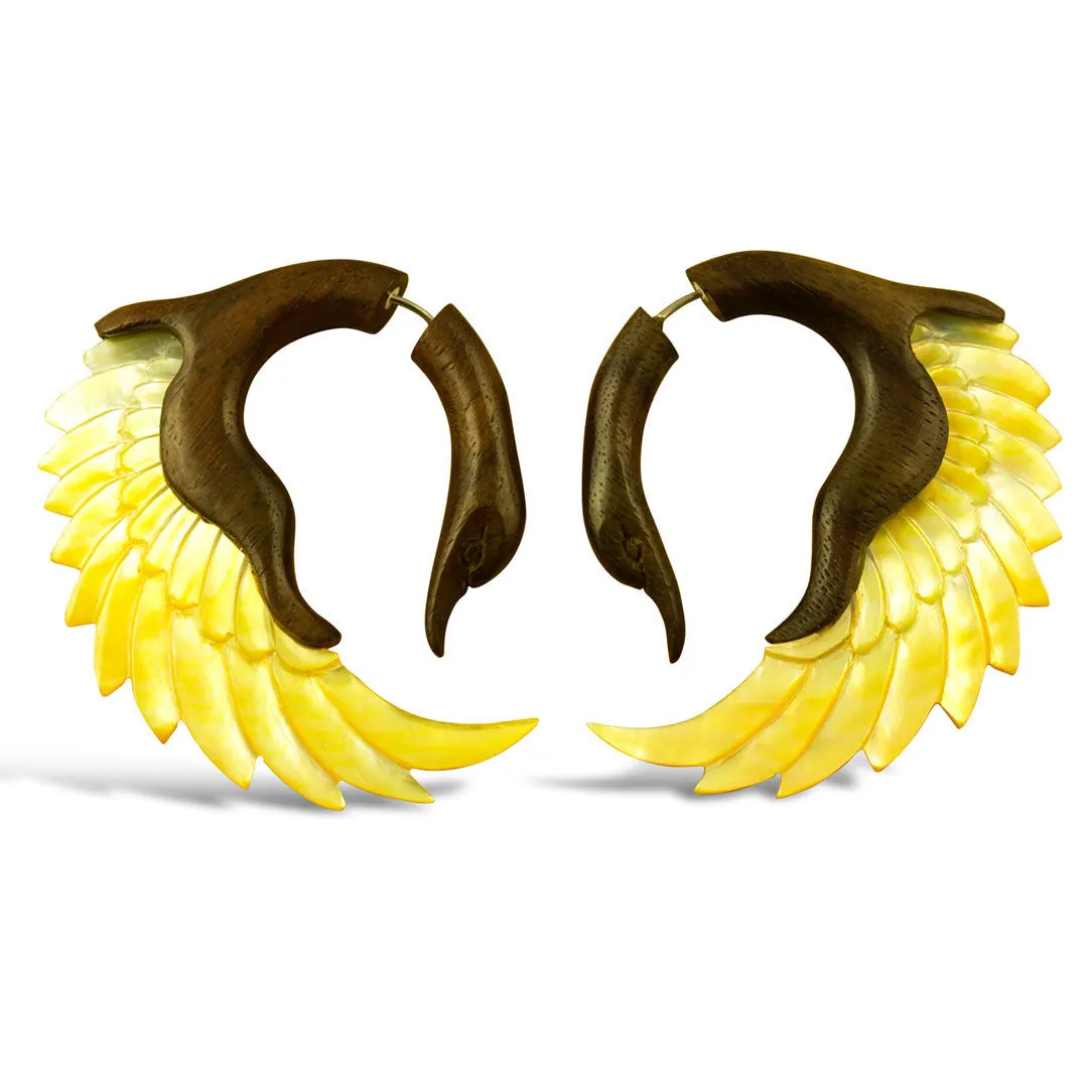 Sankofa Swans - Wood with Shell
