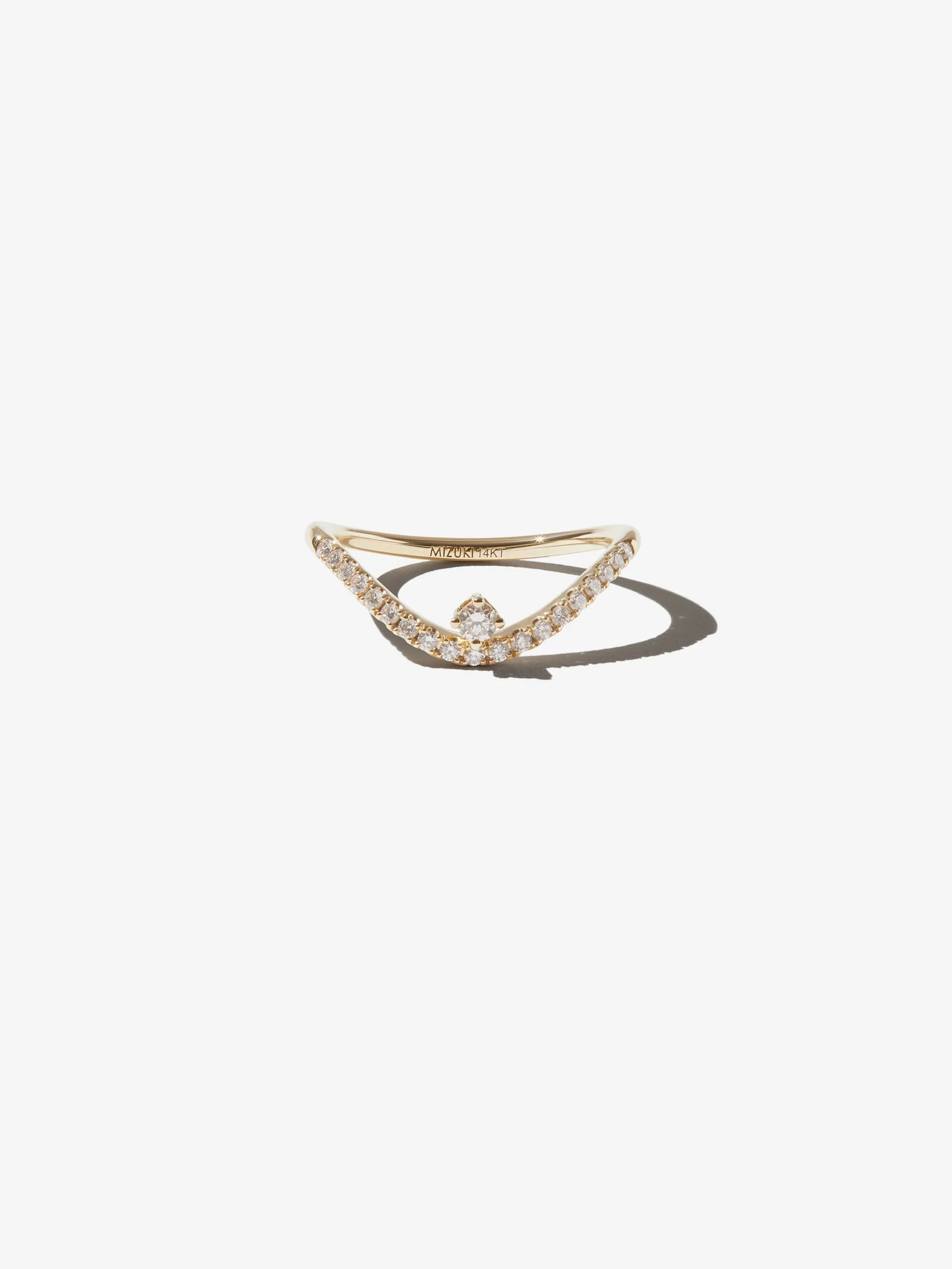 SBR105 Sea of Beauty. Multi Diamond Curve Ring