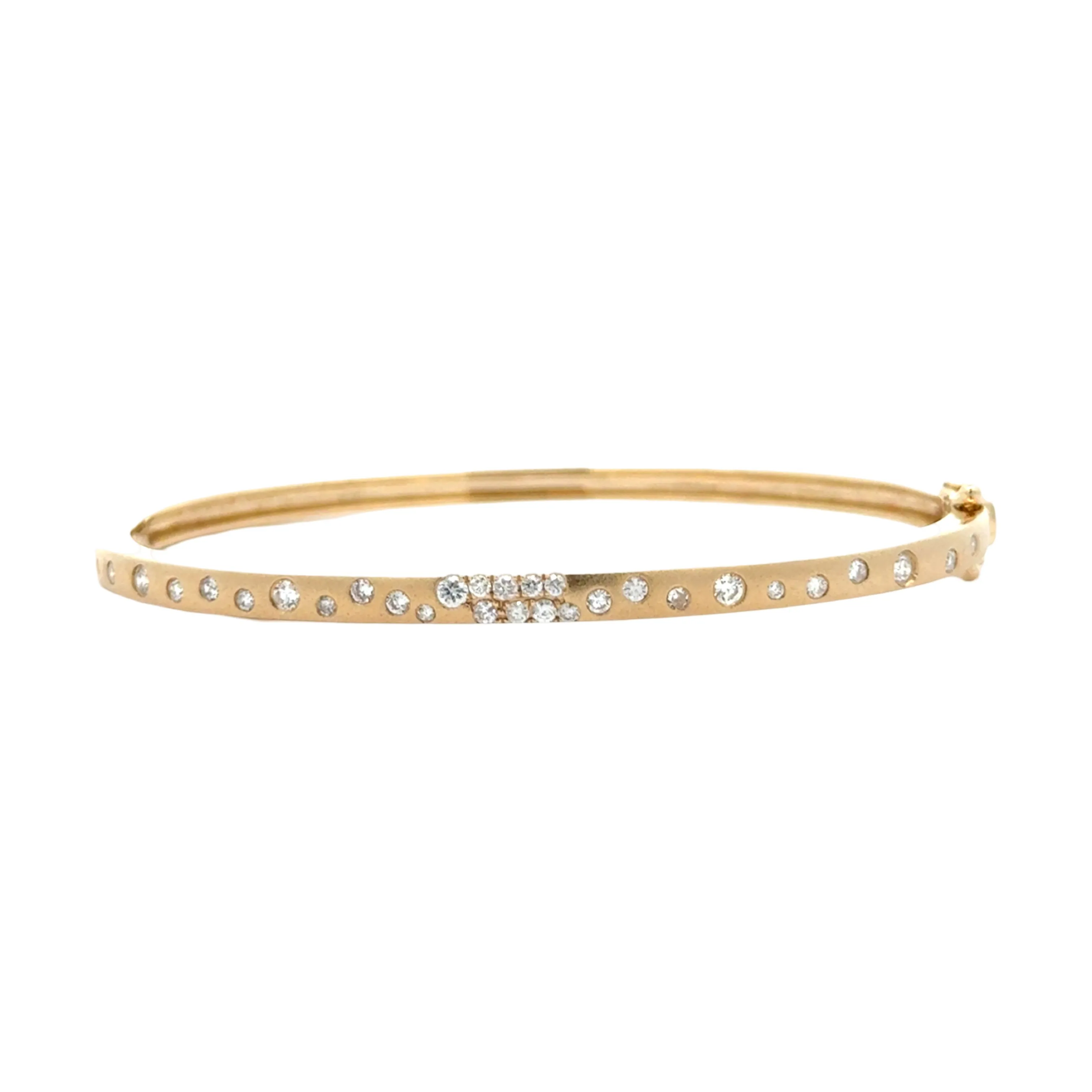 Scattered Diamond Brush & Polish Bangle