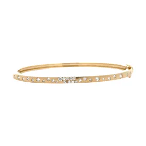 Scattered Diamond Brush & Polish Bangle
